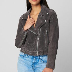 Blank NYC Suede Moto Jacket in High Altitude
